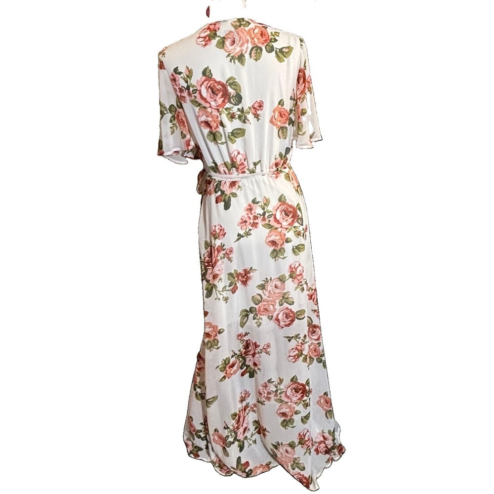 Show Me Your Mumu Large Marianne Wrap Maxi Floral Dress in Rosie Posie Romantic - Picture 8 of 8